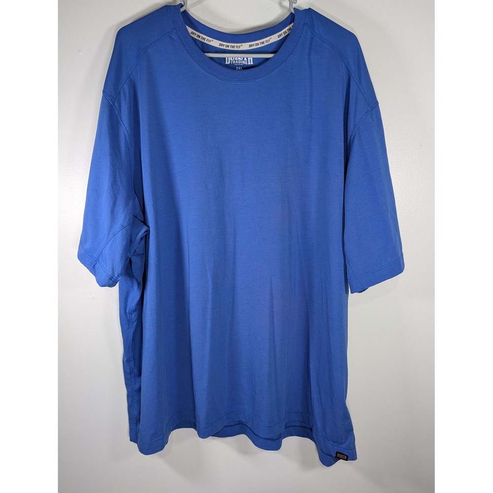 Duluth Trading Co Dry on the Fly Blue Relaxed Fit Untucked T-Shirt Mens 2XL